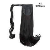 Synthetic Ponytail Extensions Hairpieces Fake Clip in Pony Tail Hair Extension Wrap Around Natural Curly Blonde Hair Piece