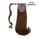 Synthetic Ponytail Extensions Hairpieces Fake Clip in Pony Tail Hair Extension Wrap Around Natural Curly Blonde Hair Piece