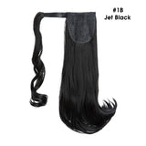 Synthetic Ponytail Extensions Hairpieces Fake Clip in Pony Tail Hair Extension Wrap Around Natural Curly Blonde Hair Piece